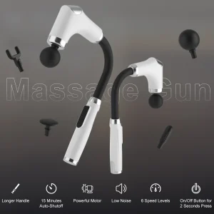 8-in-1 Long-Handle Massage Gun