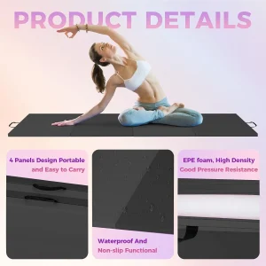 2 Inch Thick Foldable Easy Storage Non-Slip Exercise Mat